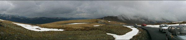 Widok na Transalpinę z miejsca, gdzie zatrzymał nas śnieg.