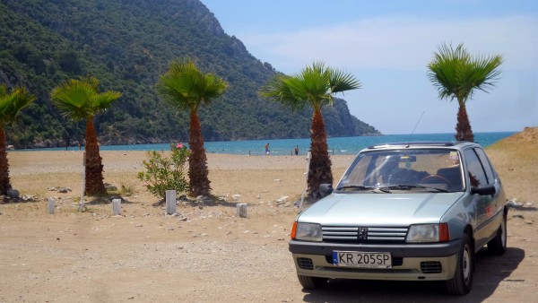 Plaża Iztuzu. Podobno najpiękniejsza w Turcji. Nieopodal wykluwają się prawdziwe żółwie morskie